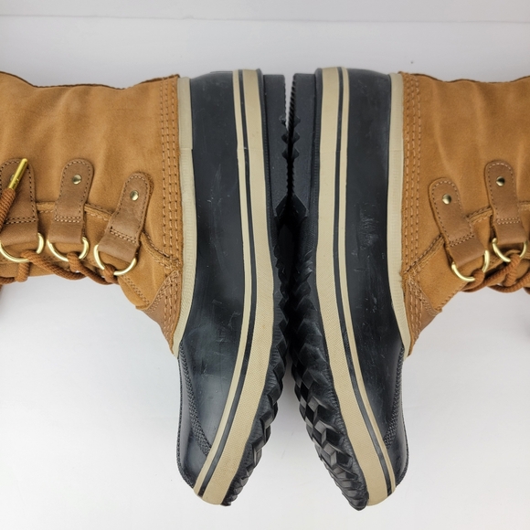 Sorel Boots Joan of Arctic Waterproof Winter Faux Fur Tall Insulated Tan Suede - Picture 12 of 14